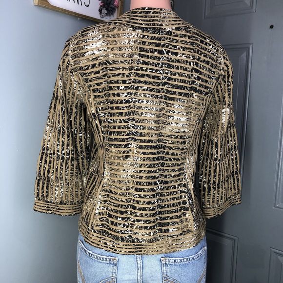 Chico's Jacket Shirt Top Reversible 1 S/M - Picture 4 of 15